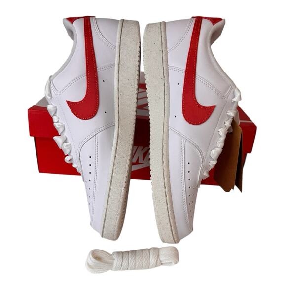 Women's Nike Court Vision Lo NN White Magic Ember Red Sail HV5246-100 sz 9 - Picture 3 of 9